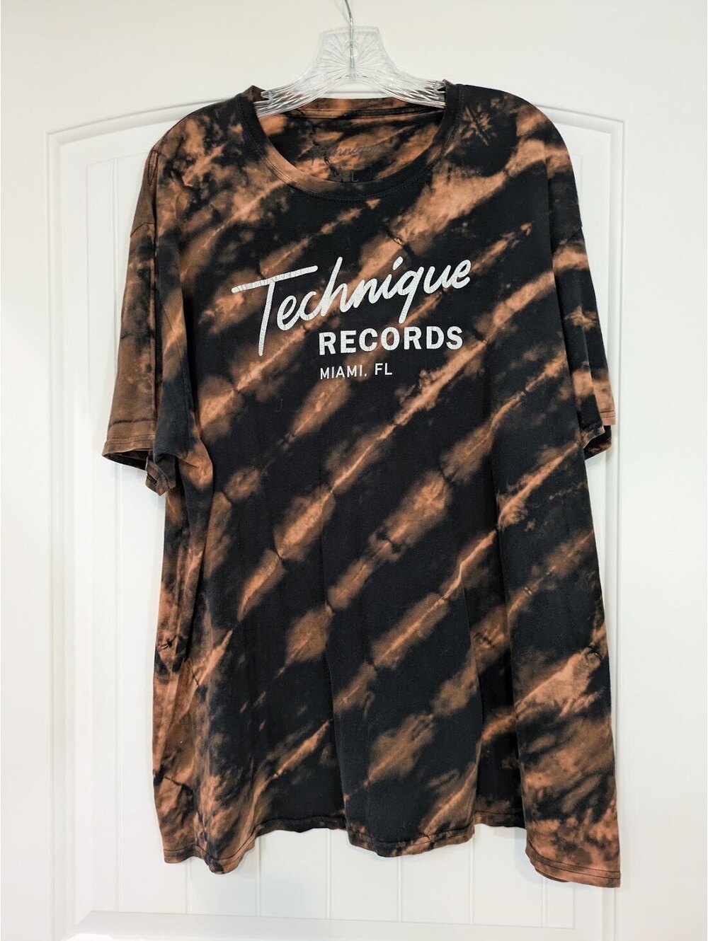 Technique Records Miami Florida Vintage Tee XXL GUC Burnt Orange